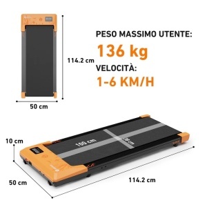 Banda de alergat DeerRun C6 PRO EDITIE LIMITATA HALOWEEN, Q1 Plus, Viteza Maxima 8km/h, Sarcina maxima 159kg, 117.8 × 51.4 × 10.5 cm, Compatibila cu diferite aplicatii prin Bluetooth, Gri, telecomanda, ambalaj original deteriorat - Img 6