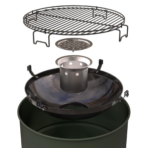 Barbecook BC-CHA-1022 Tambur de grătar Edson cu cărbune, verde, diametru 47,5 cm - Img 2