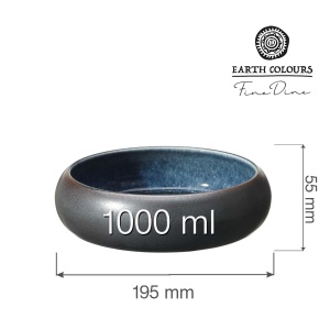 Bol Goro Brown Blue 195 mm, 1000 ml Fine Dine - Img 2