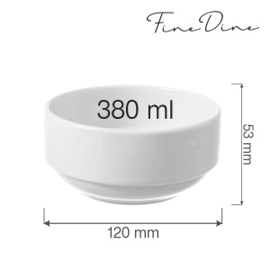 Bol stivuibil Bianco 380 ml, Fine Dine - Img 2