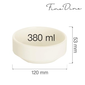 Bol stivuibil Fine Dine, Crema 380 ml, 120 mm - Img 2