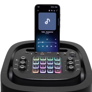 Boxa de petrecere, 80W, cu baterie incorporata si lumina LED, Bluetooth, intrari AUX si microfon, 2 cai, 3 difuzoare, SAL PAR2100BT - Img 4