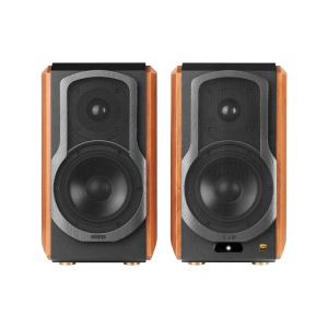 BOXE EDIFIER 2.0, RMS: 120W (2 x 25W, 2 x 35W), bluetooth, wireless, telecomanda wireless, volum, bass, treble, coaxial, optic, brown, "S1000W-BR" - Img 2