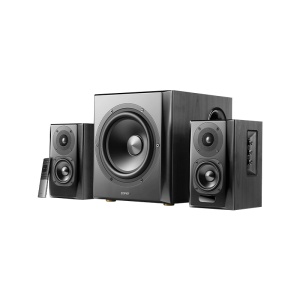 BOXE EDIFIER 2.1, RMS: 150W (2 x 25W, 2 x 15W, 1 x 70W), bluetooth v6.0, telecomanda wireless, volum, bass, treble, Coax/Optical/LineIn/USB-C/HDMI eARC, black, "S355DB-BK"