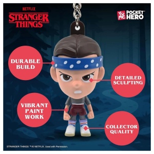 Breloc de colectie seria STRANGER THINGS Upside Down, personaj ELEVEN, produs licentiat ORIGINAL, YUME - Img 2