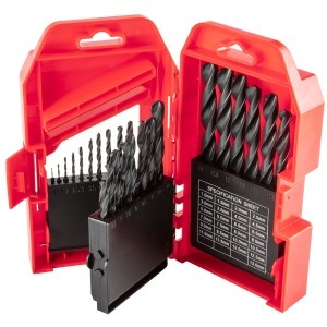Burghie pt metal, HSS, 1.0-13.0 mm, 25 buc -set