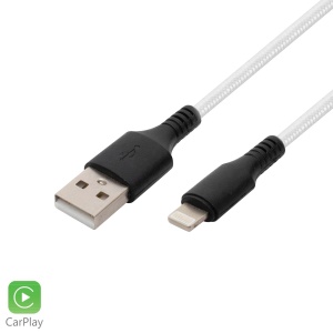 Cablu incarcare Apple Lightning, 2.1A, 1m, alb