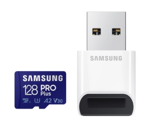 Card memorie Samsung PRO Plus + Cititor USB carduri micro-SDXC, MB-MD128KB/WW, 128GB, "MB-MD128KB/WW"