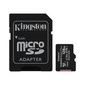 CARD MicroSD KINGSTON, 128 GB, microSDXC, clasa 10, standard UHS-I U1, "SDCS2/128GB"