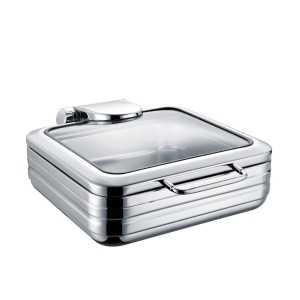 Chafing dish De Luxe eco gn 2/3 cu un capac de sticlă Fine Dine