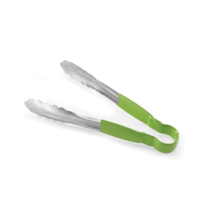 Cleste servire 300mm, din otel inoxidabil cu maner acoperit cu PVC verde