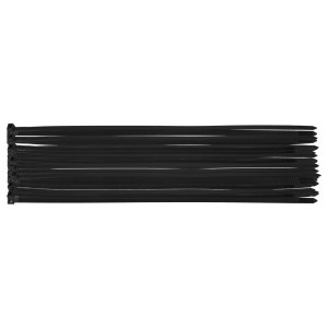 Coliere plastic EXTREME 7,6 × 400 mm, negru, 50 buc.