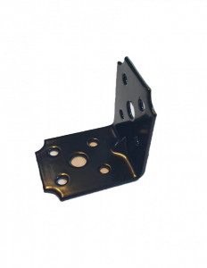 Coltar metalic galvanizat, pentru lemn cu ranforsare, 60 x 60 x 40mm , negru, F.F. Group - Img 1