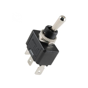 Comutator basculant, 250V, 1 circuit, 3 poziţii, cu mâner, cu comutare