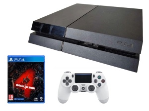 Consola jocuri Sony Playstation 4, + 1 controller alb, model CUH-1116A, HDD 500Gb + joc Black4Blood, second hand