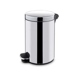 Cos de gunoi rotund cu pedala, inox, 30L,ø300x(H)650mm