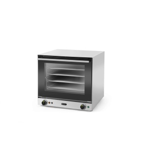 Cuptor convectie cu umidificare Hendi H90S, 4 tavi 438x315 mm incluse, 2 elemente incalzire, 2 ventilatoare, termostat reglabil 50-300 gr C, timer 0-120 min, 2670W, 595x595x(H)570 mm - Img 2