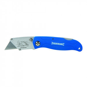 Cutter semiprofesional 100mm, rabatabil, lama mica, Silverline Lock-Back Utility Knife - Img 2