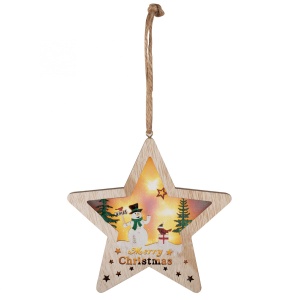 Decor lemn pentru ușă, fereastră, stea - Img 1