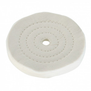 Disc bumbac pentru slefuitor de banc, 40 foi bumbac suprapuse cusute, 150mm, Silverline - Img 1