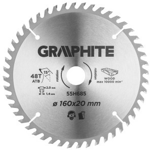 Disc circular cu varfuri HM 160x20mm, 48 dinti