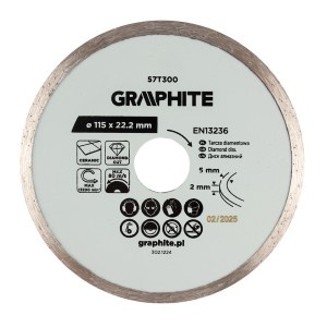 Disc de taiere diamantat, 115 x 22,2 mm, taiere umeda