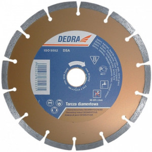 Disc diamantat cu segmente, beton , tigla , marmura, 125x22.2mm, Dedra