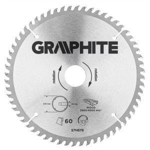 Disc pt Fierastrau debitor,carbura, 200 x 30 mm, 60 dinti