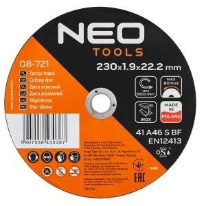 Discuri pentru metal/INOX 41 A46 S BF-230 x 1,9 x 22,23, 25 buc/set