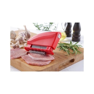 Dispozitiv fragezire carne Hendi, cu 51 lame, otel inoxidabil 18/8, plastic ABS, ALB, 15x4.2x11.8 cm - Img 2