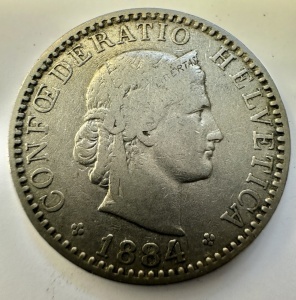 ELVETIA - 20 RAPPEN 1894