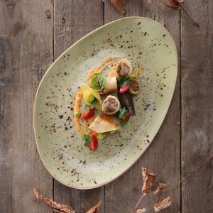 Farfurie cu formă organică Olive 350x210 mm Fine Dine - Img 2