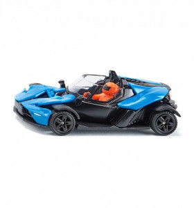 Fém modell KTM X-BOW GT, kék, 7 cm, gumikerekek, Siku