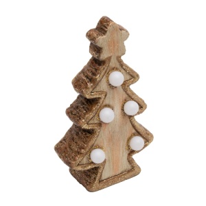 Figurina ceramica pentru CRACIUN cu iluminare LED, model Brad - Img 2