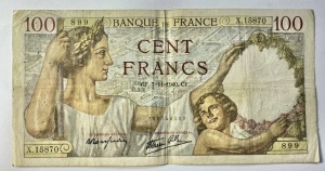 FRANTA - 100 FRANCS 1940