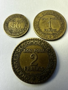 FRANTA - BANI DE NECESITATE - BON POUR 50 Centimes / 1 / 2 Francs ( 1923-1924 )