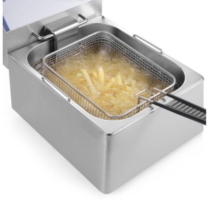 Friteuza electrica profesionala 4 litri, Hendi Kitchen Line, corp inox, termostat reglabil 0-190 gr C, 3000W, 217x400x(H)290 mm, - Img 2