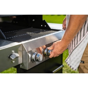Gratar premium pe gaz, 4 arzatoare, putere 12kW, gratar din fonta, functionare la butelie, Dedra - Img 6