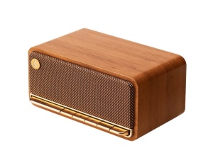 Hordozható mini retro, vintage, prémium kivitelezés, bluetooth 5.0, AUX, 20W, 20W, Li-Ion akkumulátor, BROWN, Edifier MP230-BK
