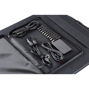 Hordozható napelem, összecsukható, 100W, beépített inverter 12-18V 2.2Ah, USB 5V 2.4Ah, Dedra - Img 5