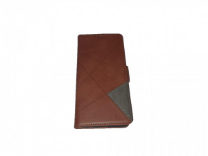 Husa flip-cover compatibila Samsung Galaxy A21S, maro, VKTools - Img 1