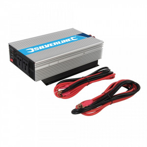 Inverter otthoni, autós, napelemes, 12v - 220v, 2000W, 2 x 1000W, usb 5V, Silverline - Img 6