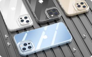 Iphone 13 Pro, 6.1", 6.1", átlátszó, szilikon védőburkolat - Img 3