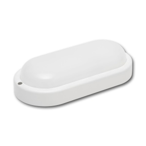 Lampă LED de perete/tavan, ovală, albă, 18 W, 4000K