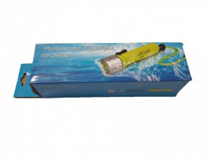 Lanterna subacvatica, comutaor on/off cu magnet, 180lm, 1 x LED COB 3Wcu lupa, adancime 20m, raza actiune 25m, VKTools - Img 5
