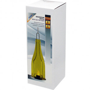 Led lámpa, üveg dekoráció, Home GB 23/BL, sárga, 8 x 23 cm, lógó lánccal - Img 2