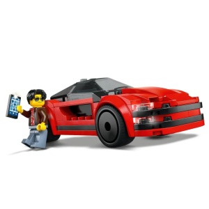 LEGO City 60448 készlet, piros sportautó és sofőr, 109 darab - Img 4