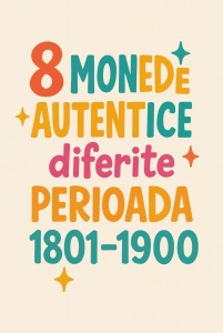 Lot X 8 Monede Autentice Diferite , Perioada 1801-1900