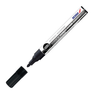 Marker cu vopsea restaurare pietre funerare, negru, varf 2.5mm, rezistenta la apa, UV, Dedra - Img 2