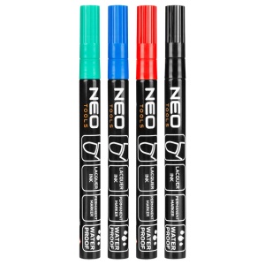 Marker de constructie, 4 culori, permanent, rezistent la apa, lac, aluminiu, 4 buc. - Img 12